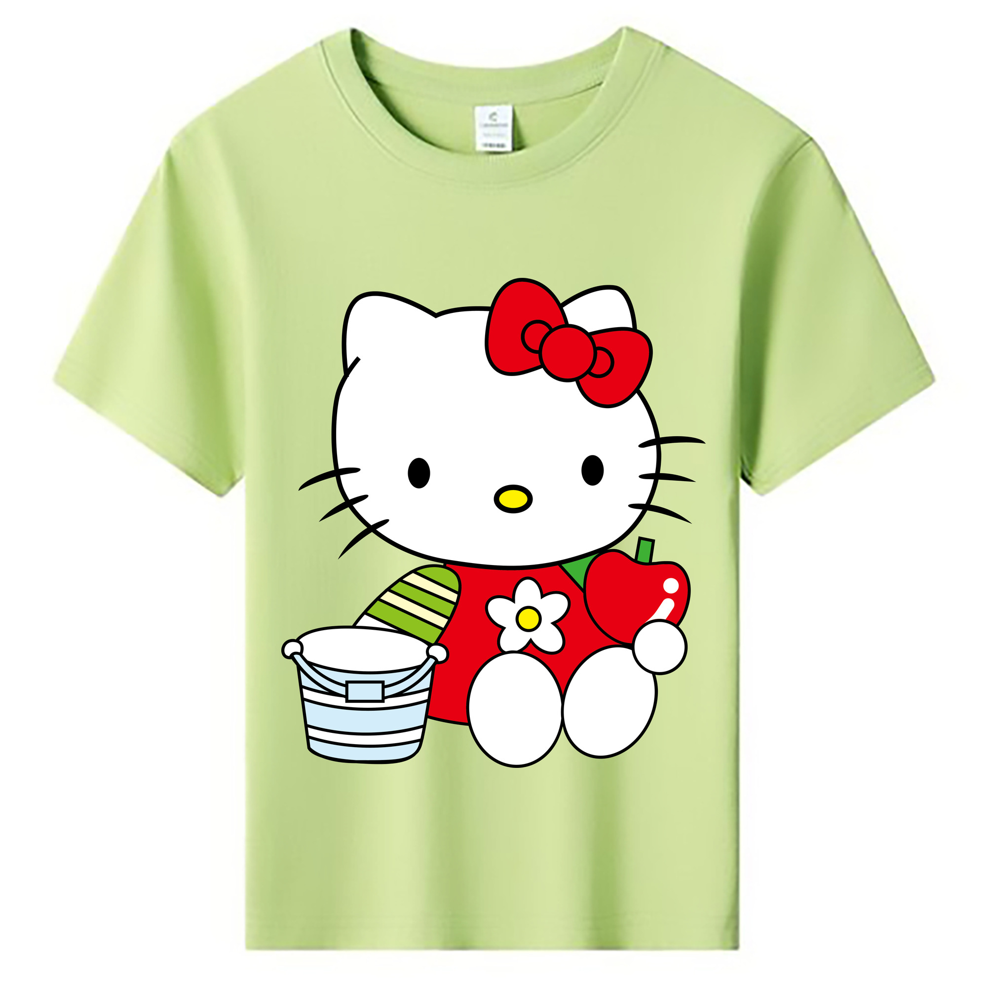 （画像用） Hello Kitty ハローキティ 綿100％キッズTシャツ（フロントプリント）